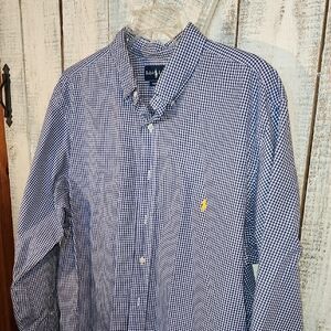 Big Man's RALPH LAUREN 2XB  Navy /white Plaid Classic Fit .college Preppy